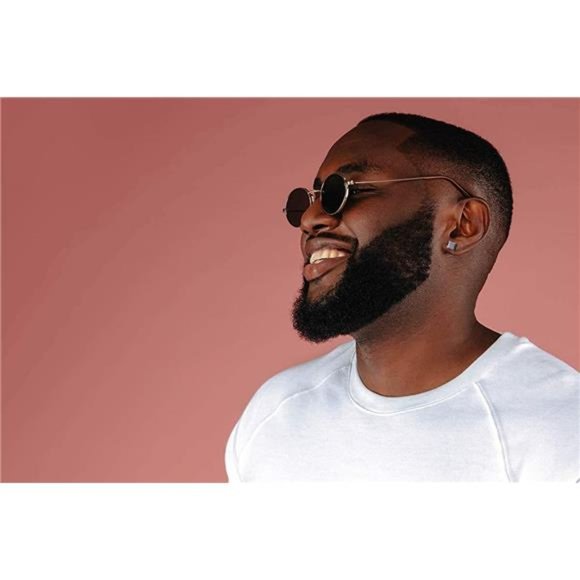 14K Gold Plated 925 Sterling Silver Iced Out Large Stud Earrings for Men Women - Picture 6 of 8